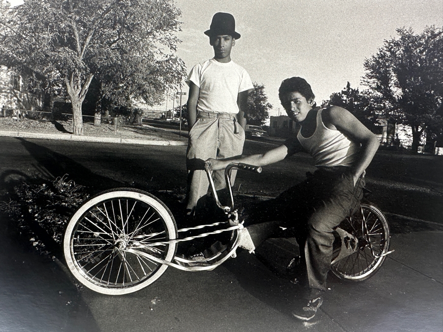 Miguel Gandert (B. 1956, New Mexico) 1983 Signed B&W Photograph Titled 'Lowrider Bike, Albuquerque, New Mexico (Some Damage To Photograph In Upper Left Corner) 10 X 6.5 [Photo 4]