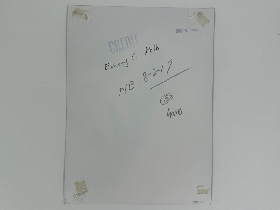 Emery C. Kolb - Kolb Brothers' Photography Studio On The South Rim Of The Grand Canyon Dated March 1, 1909 7 X 9.5 [Photo 9]