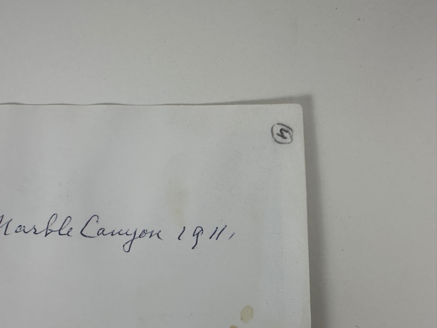 B&W Photograph Kolb Brothers' Photography Studio On The South Rim Of The Grand Canyon Dated 1911 Titled 'A Peaceful Stretch In Marble Canyon' 8 X 10 [Photo 9]