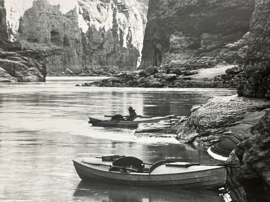 B&W Photograph Kolb Brothers' Photography Studio On The South Rim Of The Grand Canyon Dated 1911 Titled 'A Peaceful Stretch In Marble Canyon' 8 X 10 [Photo 4]