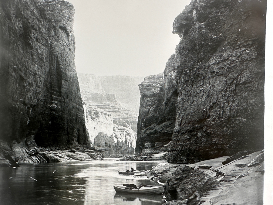 B&W Photograph Kolb Brothers' Photography Studio On The South Rim Of The Grand Canyon Dated 1911 Titled 'A Peaceful Stretch In Marble Canyon' 8 X 10 [Photo 6]