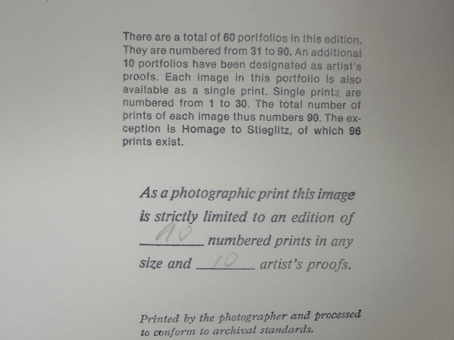 Wolf Von Dem Bussche (1934-2014, American) Hand Signed Limited Edition B&W Photographic Print Titled 'Flatiron Building NYC 1975' Signed On Front And Verso Numbered 88 Of 90 - 7 X 10 [Photo 13]