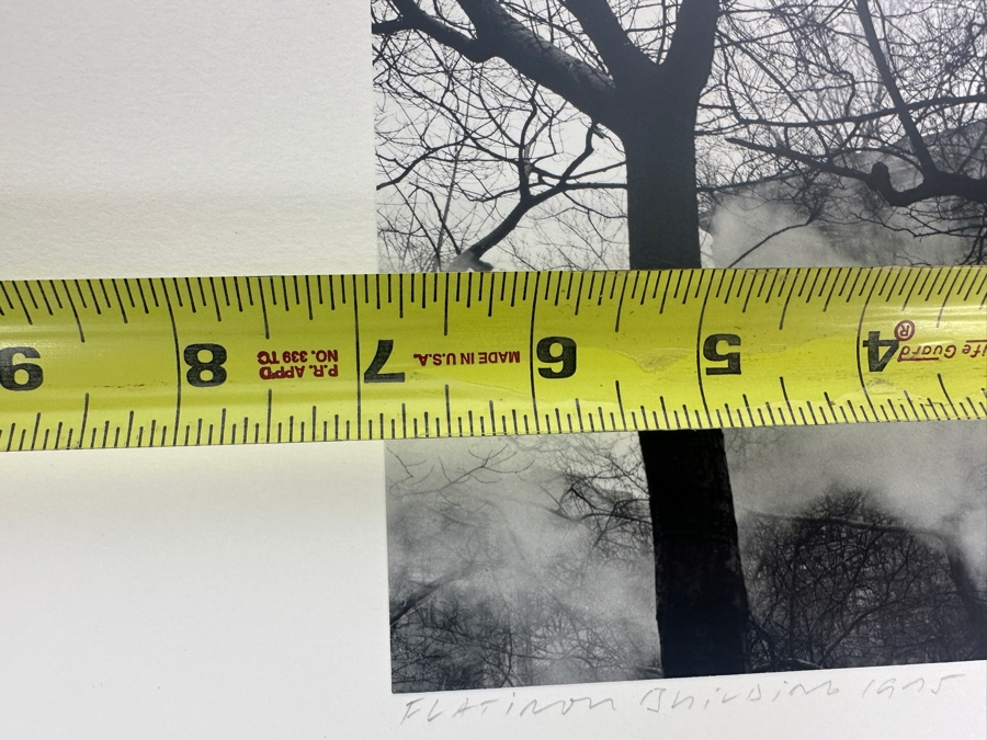 Wolf Von Dem Bussche (1934-2014, American) Hand Signed Limited Edition B&W Photographic Print Titled 'Flatiron Building NYC 1975' Signed On Front And Verso Numbered 88 Of 90 - 7 X 10 [Photo 8]