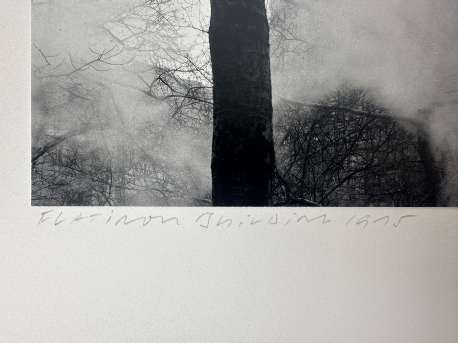 Wolf Von Dem Bussche (1934-2014, American) Hand Signed Limited Edition B&W Photographic Print Titled 'Flatiron Building NYC 1975' Signed On Front And Verso Numbered 88 Of 90 - 7 X 10 [Photo 5]