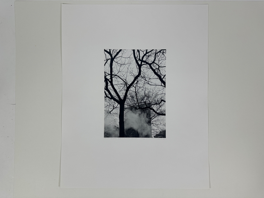 Wolf Von Dem Bussche (1934-2014, American) Hand Signed Limited Edition B&W Photographic Print Titled 'Flatiron Building NYC 1975' Signed On Front And Verso Numbered 88 Of 90 - 7 X 10 [Photo 2]