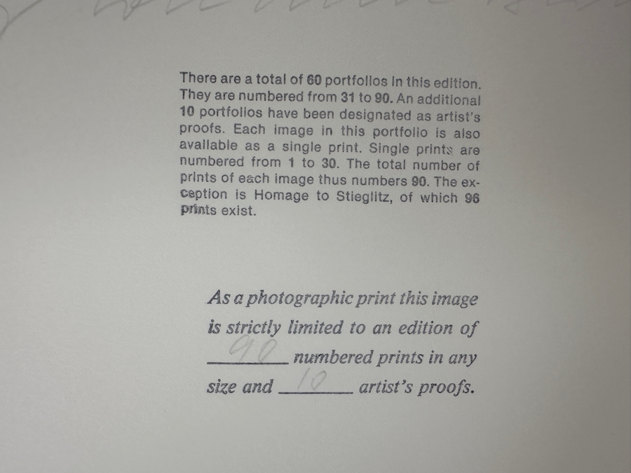 Wolf Von Dem Bussche (1934-2014, American) Hand Signed Limited Edition B&W Photographic Print Titled 'Washington Square East VI NYC 1976' Signed On Front And Verso Numbered 88 Of 90 - 9 X 13 [Photo 8]