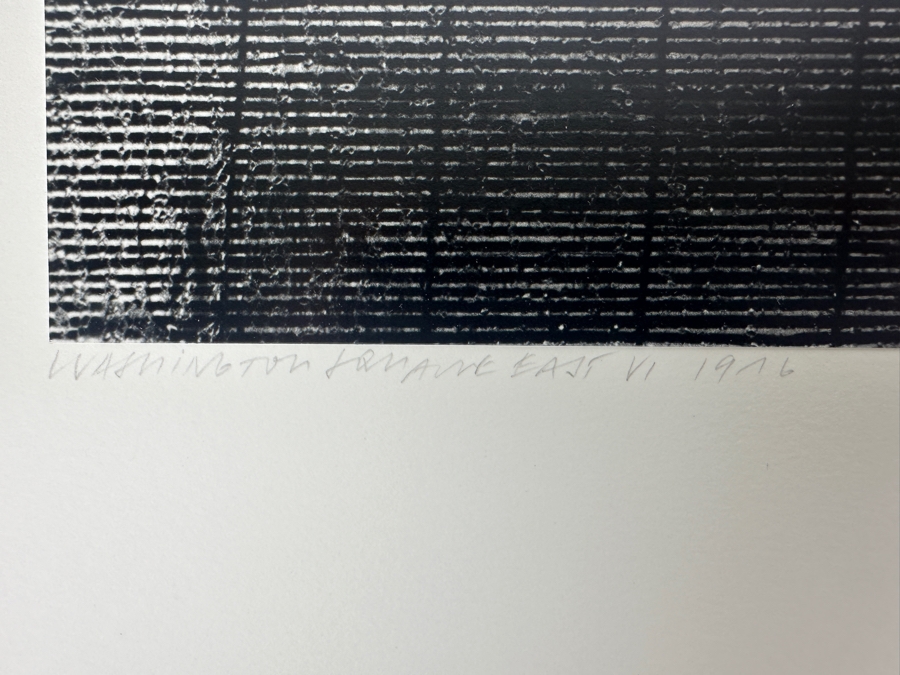 Wolf Von Dem Bussche (1934-2014, American) Hand Signed Limited Edition B&W Photographic Print Titled 'Washington Square East VI NYC 1976' Signed On Front And Verso Numbered 88 Of 90 - 9 X 13 [Photo 4]