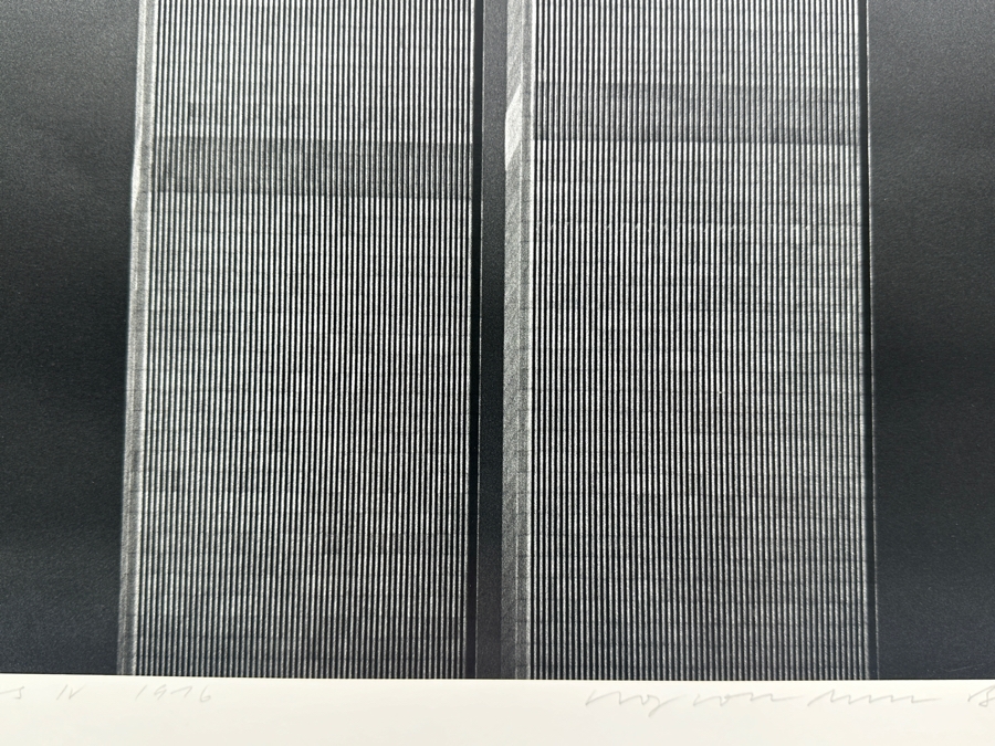 Wolf Von Dem Bussche (1934-2014, American) Hand Signed Limited Edition B&W Photographic Print Titled 'Trade Center Towers IV NYC 1976' Signed On Front And Verso Numbered 88 Of 90 - 17 X 11.5 [Photo 5]