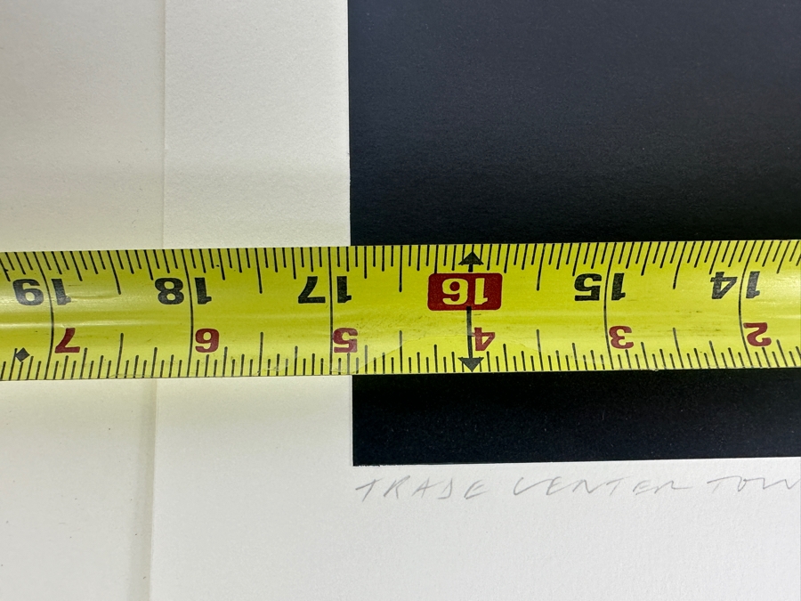 Wolf Von Dem Bussche (1934-2014, American) Hand Signed Limited Edition B&W Photographic Print Titled 'Trade Center Towers IV NYC 1976' Signed On Front And Verso Numbered 88 Of 90 - 17 X 11.5 [Photo 7]