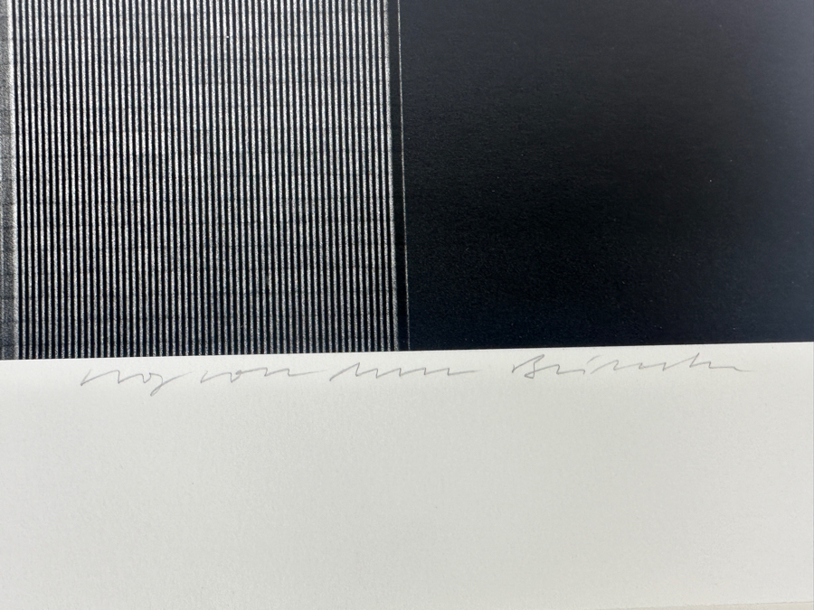 Wolf Von Dem Bussche (1934-2014, American) Hand Signed Limited Edition B&W Photographic Print Titled 'Trade Center Towers IV NYC 1976' Signed On Front And Verso Numbered 88 Of 90 - 17 X 11.5 [Photo 4]