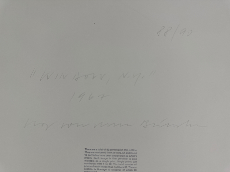 Wolf Von Dem Bussche (1934-2014, American) Hand Signed Limited Edition B&W Photographic Print Titled 'Window NYC 1967' Signed On Front And Verso Numbered 88 Of 90 - 10.5 X 16 [Photo 8]