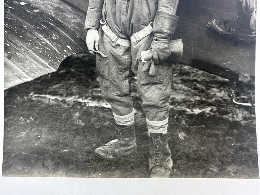 Carl Nesensohn (1898-1970, American) B&W Photograph Of Colonel Charles Lindbergh At Curtis Field February 18, 1929 Stamped On Verso Wide World Photo 7.5 X 9.5 [Photo 5]