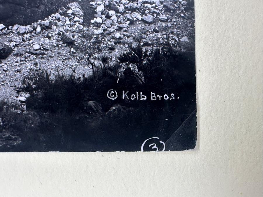 Emery C. Kolb - Kolb Brothers' Photography Studio On The South Rim Of The Grand Canyon 'The Cork Screw: Lower End Of Bright Angel Trail' Photograph Stamped Emery C. Kolb On Verso 8 X 10 [Photo 10]