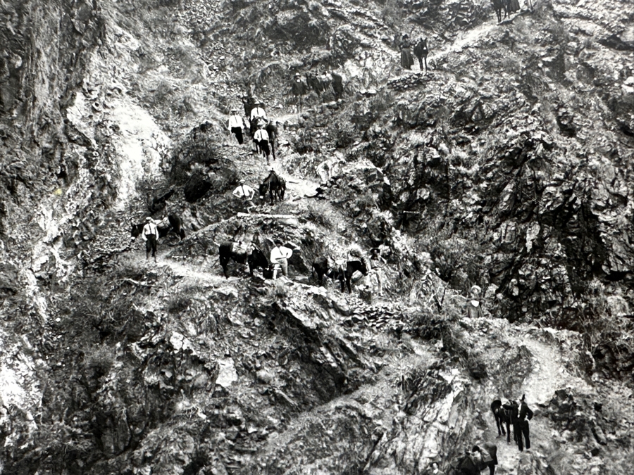 Emery C. Kolb - Kolb Brothers' Photography Studio On The South Rim Of The Grand Canyon 'The Cork Screw: Lower End Of Bright Angel Trail' Photograph Stamped Emery C. Kolb On Verso 8 X 10 [Photo 6]