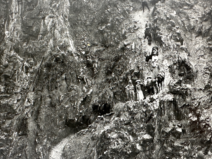 Emery C. Kolb - Kolb Brothers' Photography Studio On The South Rim Of The Grand Canyon 'The Cork Screw: Lower End Of Bright Angel Trail' Photograph Stamped Emery C. Kolb On Verso 8 X 10 [Photo 8]