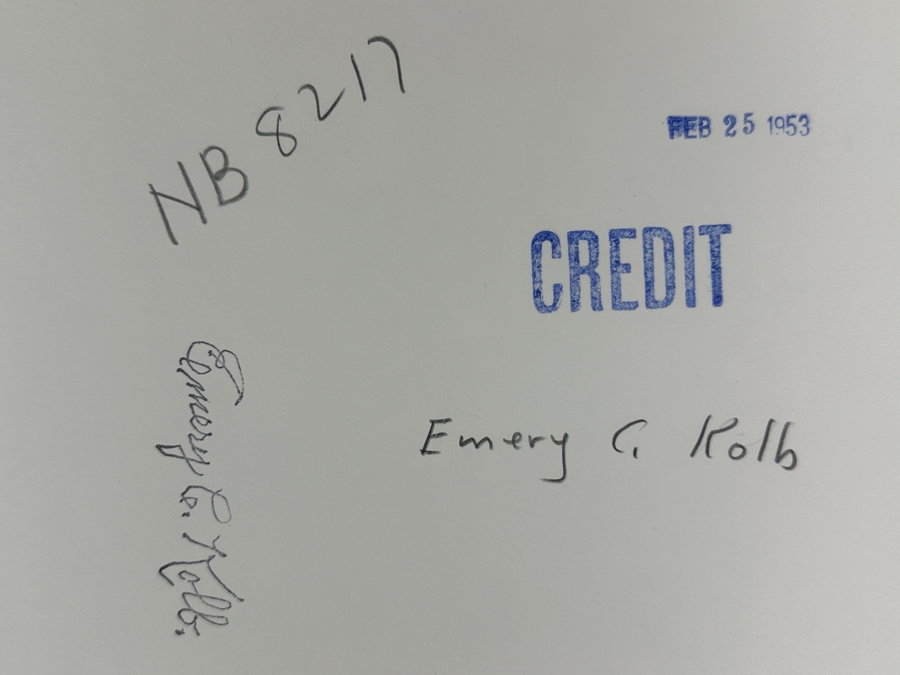 Emery C. Kolb - Kolb Brothers' Photography Studio On The South Rim Of The Grand Canyon 'The Cork Screw: Lower End Of Bright Angel Trail' Photograph Stamped Emery C. Kolb On Verso 8 X 10 [Photo 14]