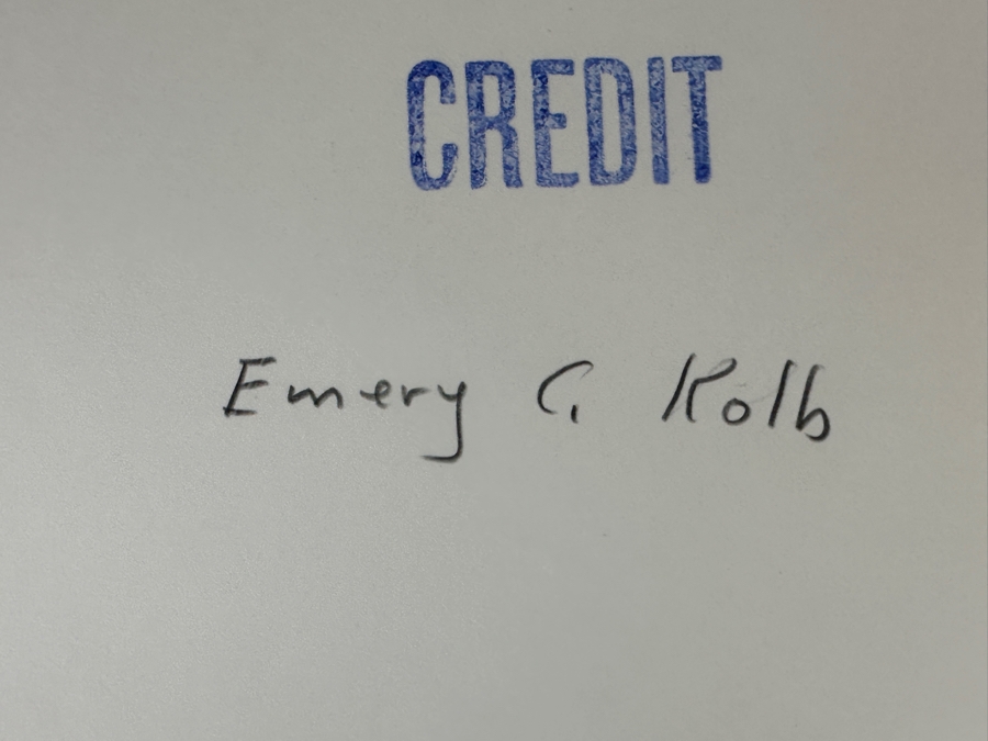 Emery C. Kolb - Kolb Brothers' Photography Studio On The South Rim Of The Grand Canyon 'The Cork Screw: Lower End Of Bright Angel Trail' Photograph Stamped Emery C. Kolb On Verso 8 X 10 [Photo 15]