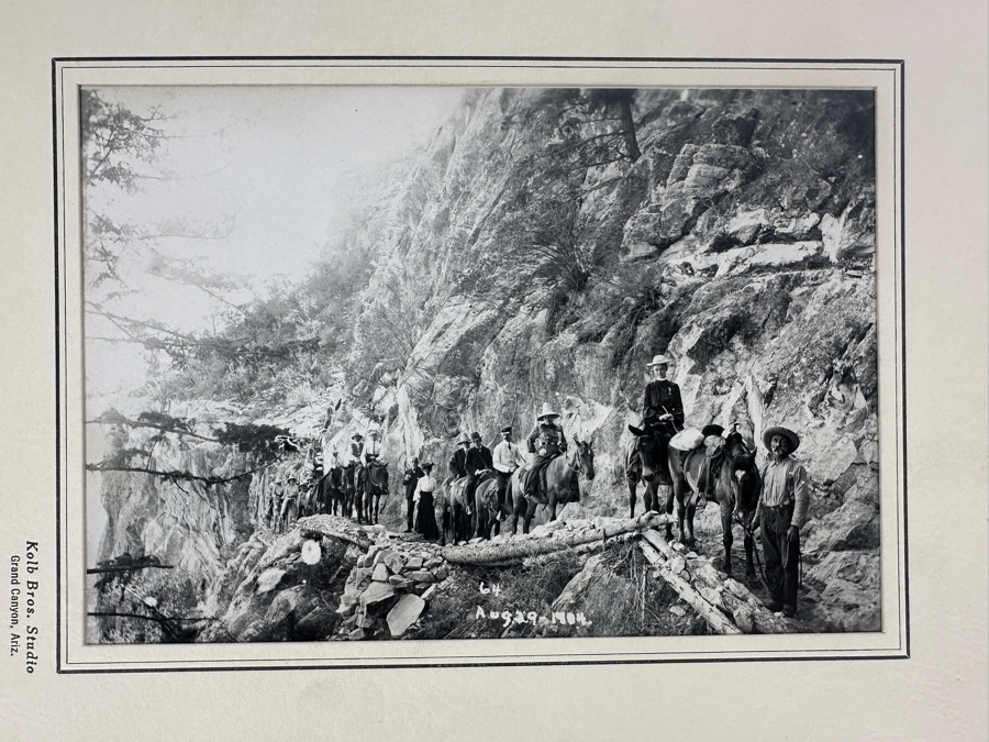 August 29, 1904 Kolb Brothers' Photography Studio On The South Rim Of The Grand Canyon Photograph In Original Kolb Brothers Frame 6.5 X 4.5