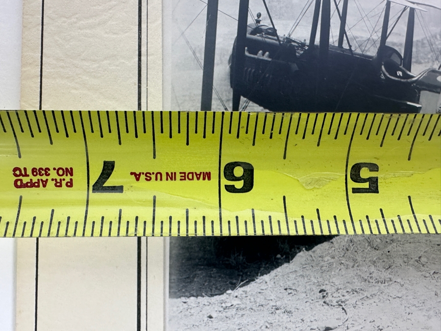 Kolb Brothers' Photography Studio On The South Rim Of The Grand Canyon Photograph Of R. V. Thomas Pilot With Plane First Airplane Landing In The Grand Canyon August 8, 1922 In Original Kolb Brothers Frame 6.5 X 4.5 [Photo 8]