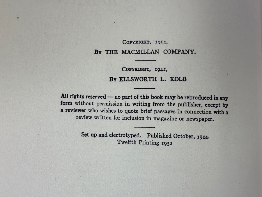 Signed Hardcover Book 12th Printing 1952 Through The Grand Canyon From Wyoming To Mexico Signed By Ellsworth L. Kolb [Photo 7]