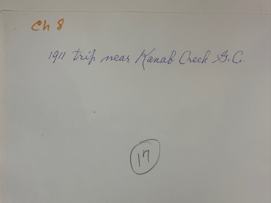 Kolb Brothers' Photography Studio On The South Rim Of The Grand Canyon Photograph Titled '1911 Trip Near Kanab Creek' Noted Ch 8 Top 8 X 10 [Photo 9]