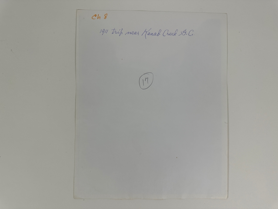 Kolb Brothers' Photography Studio On The South Rim Of The Grand Canyon Photograph Titled '1911 Trip Near Kanab Creek' Noted Ch 8 Top 8 X 10 [Photo 8]