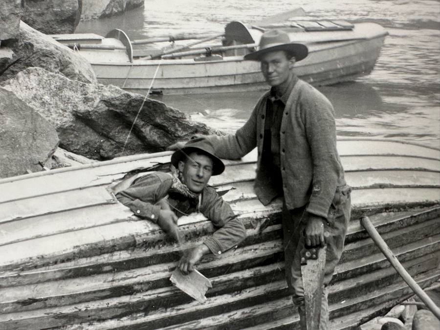 Kolb Brothers' Photography Studio On The South Rim Of The Grand Canyon Photograph Titled 'Emery Kolb Smashed This Hole In His Boat Christmas Eve 1911 Trying To Rescue Ellsworth Kolb Who Capsized His Boat' 10 X 8 [Photo 5]