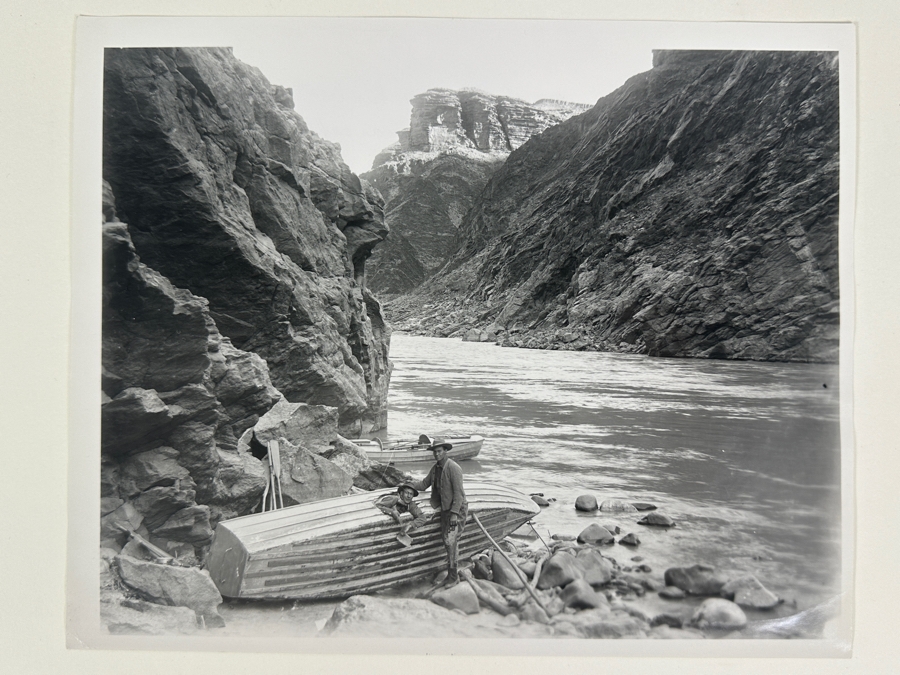 Kolb Brothers' Photography Studio On The South Rim Of The Grand Canyon Photograph Titled 'Emery Kolb Smashed This Hole In His Boat Christmas Eve 1911 Trying To Rescue Ellsworth Kolb Who Capsized His Boat' 10 X 8 [Photo 1]