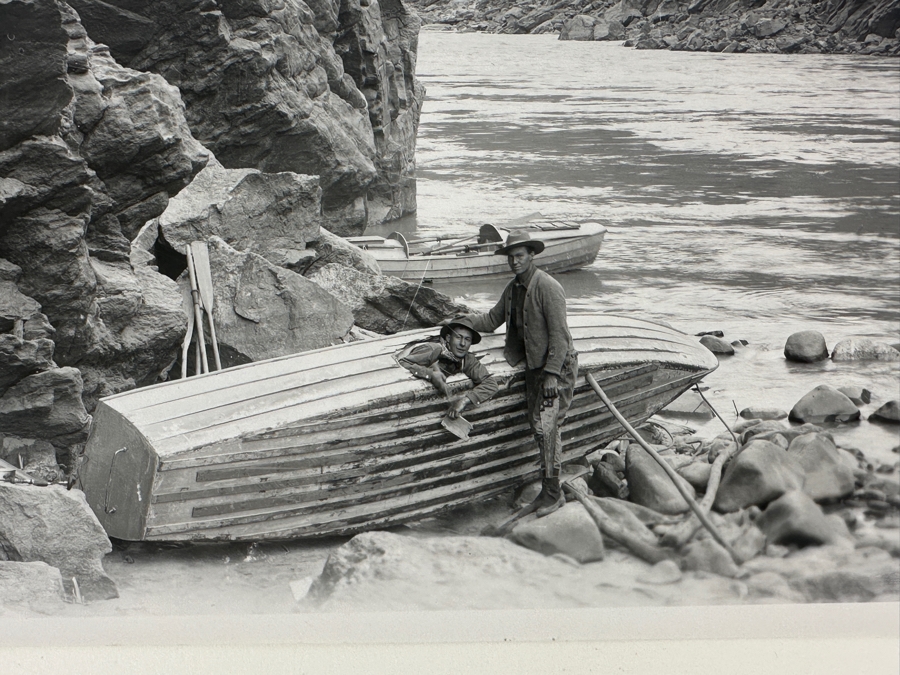 Kolb Brothers' Photography Studio On The South Rim Of The Grand Canyon Photograph Titled 'Emery Kolb Smashed This Hole In His Boat Christmas Eve 1911 Trying To Rescue Ellsworth Kolb Who Capsized His Boat' 10 X 8 [Photo 3]