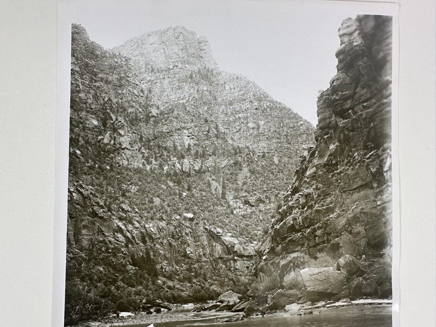 Kolb Brothers' Photography Studio On The South Rim Of The Grand Canyon Photograph Titled 'Emery Making Camp In Ladore Canyon Green River' Stamped On Verso Emery C. Kolb 8 X 10 [Photo 6]