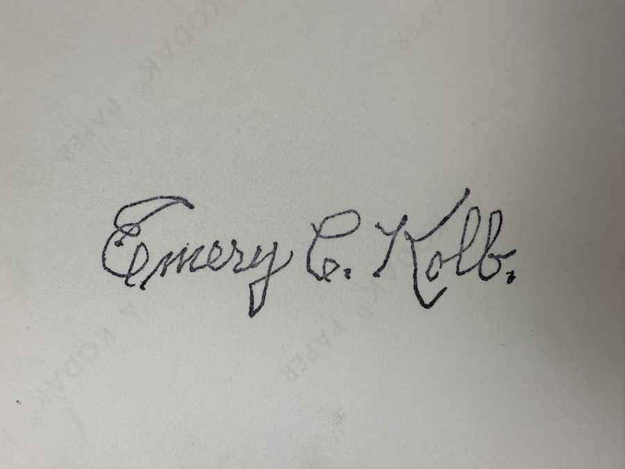 Kolb Brothers' Photography Studio On The South Rim Of The Grand Canyon Photograph Titled 'Emery Making Camp In Ladore Canyon Green River' Stamped On Verso Emery C. Kolb 8 X 10 [Photo 10]