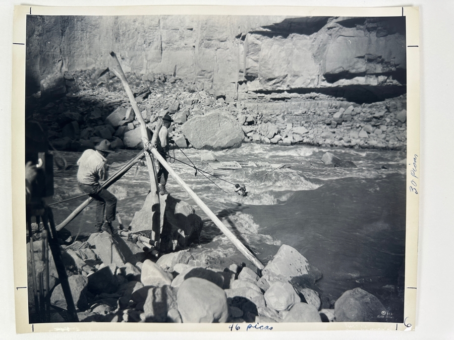 Kolb Brothers' Photography Studio On The South Rim Of The Grand Canyon Photograph Titled '1 Of A Series Of 3 1921 Geological Survey Expedition. Boat On Rocks' 10 X 8 [Photo 2]