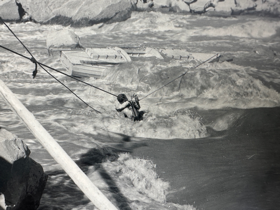 Kolb Brothers' Photography Studio On The South Rim Of The Grand Canyon Photograph Titled '1 Of A Series Of 3 1921 Geological Survey Expedition. Boat On Rocks' 10 X 8 [Photo 5]