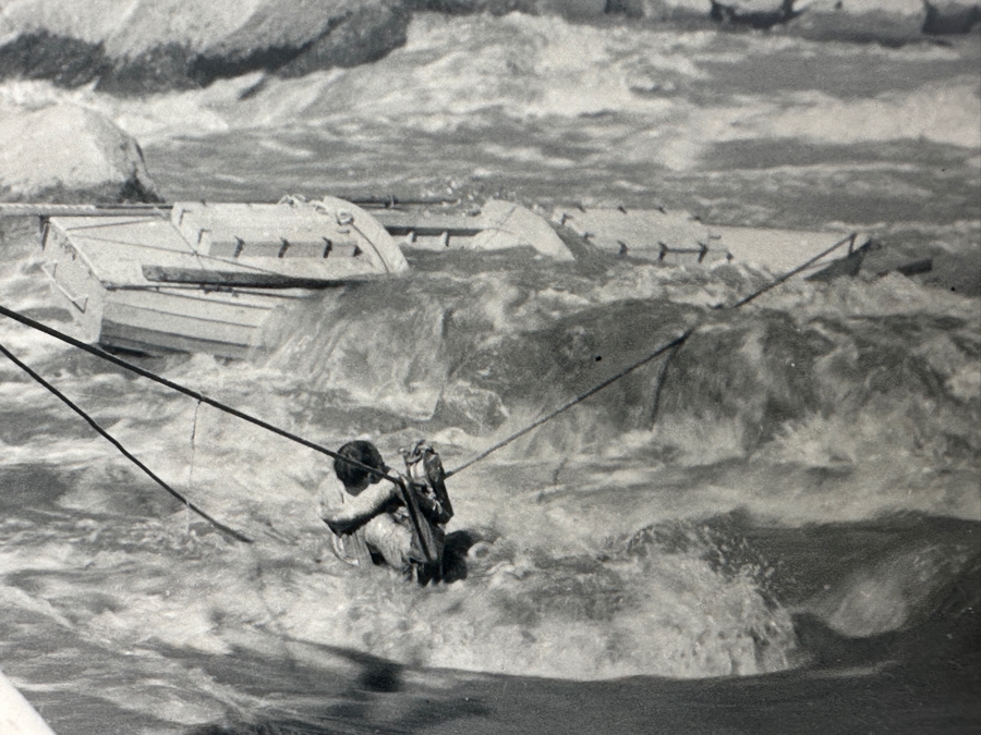 Kolb Brothers' Photography Studio On The South Rim Of The Grand Canyon Photograph Titled '1 Of A Series Of 3 1921 Geological Survey Expedition. Boat On Rocks' 10 X 8 [Photo 6]
