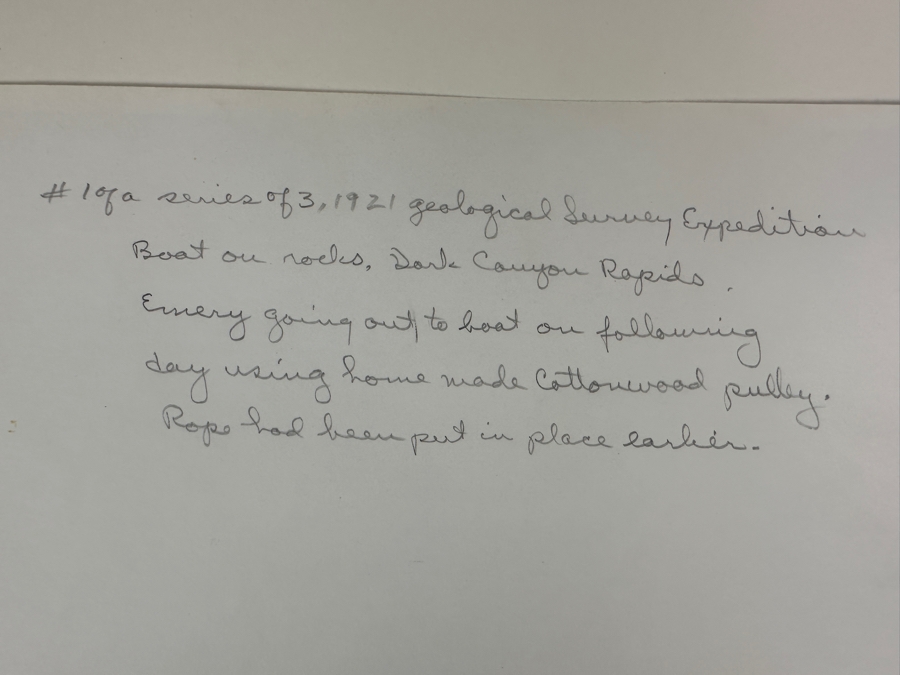 Kolb Brothers' Photography Studio On The South Rim Of The Grand Canyon Photograph Titled '1 Of A Series Of 3 1921 Geological Survey Expedition. Boat On Rocks' 10 X 8 [Photo 11]