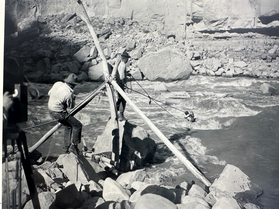 Kolb Brothers' Photography Studio On The South Rim Of The Grand Canyon Photograph Titled '1 Of A Series Of 3 1921 Geological Survey Expedition. Boat On Rocks' 10 X 8 [Photo 4]