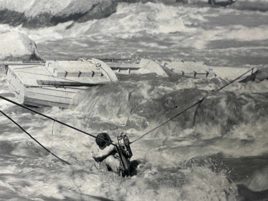 Kolb Brothers' Photography Studio On The South Rim Of The Grand Canyon Photograph Titled '1 Of A Series Of 3 1921 Geological Survey Expedition. Boat On Rocks' 10 X 8 [Photo 7]