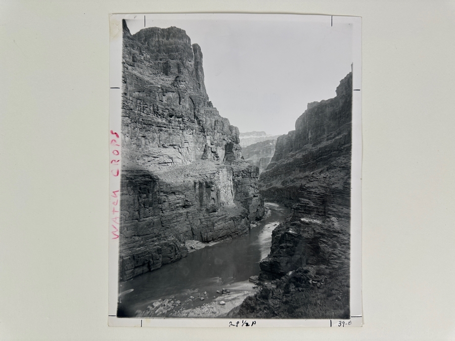 Kolb Brothers' Photography Studio On The South Rim Of The Grand Canyon Photograph Titled 'High Walls At Mouth Of Havasupai Canyon' 8 X 10 [Photo 2]