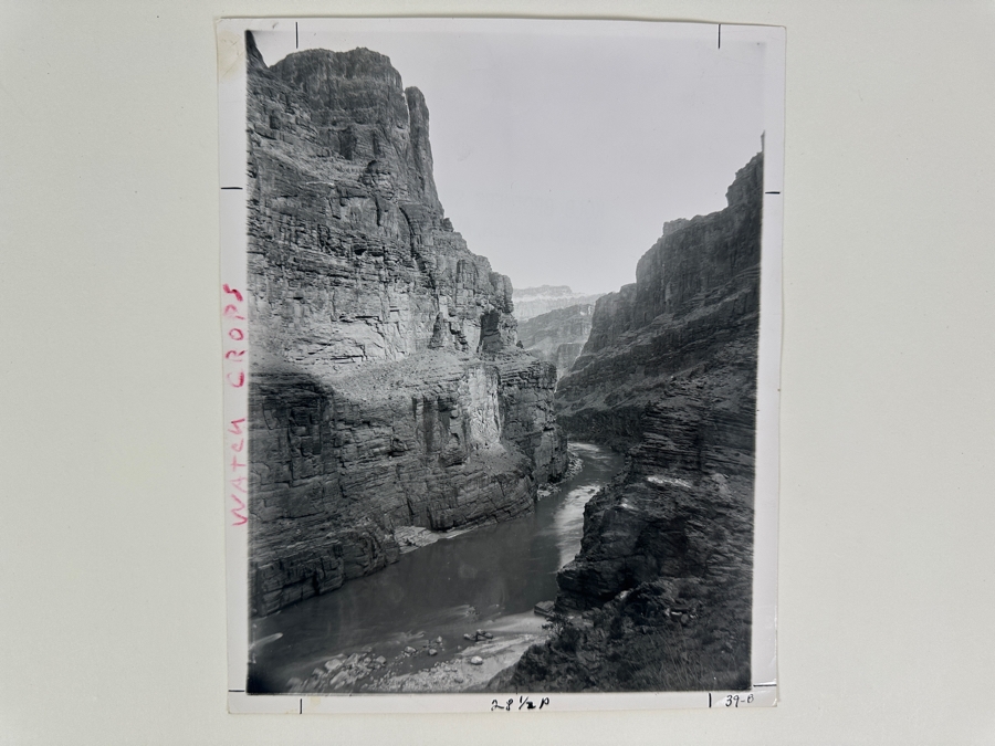 Kolb Brothers' Photography Studio On The South Rim Of The Grand Canyon Photograph Titled 'High Walls At Mouth Of Havasupai Canyon' 8 X 10