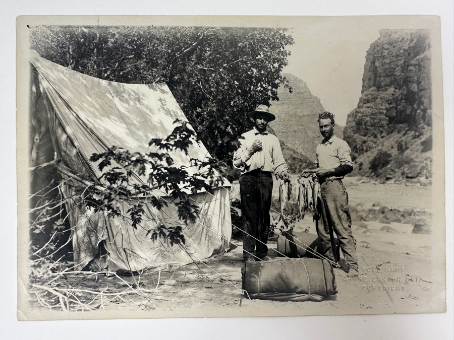Kolb Brothers' Photography Studio On The South Rim Of The Grand Canyon Photograph Titled 'Fish Caught By Striking With Oars' 7 X 5