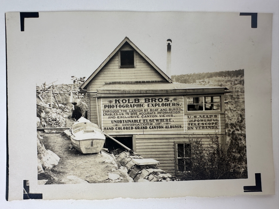 Kolb Brothers' Photography Studio On The South Rim Of The Grand Canyon Photograph Stamped On Verso Emery C. Kolb 5 X 3.5