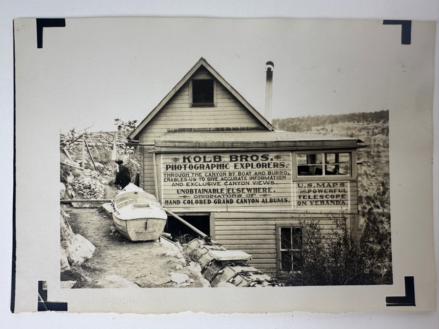 Kolb Brothers' Photography Studio On The South Rim Of The Grand Canyon Photograph Stamped On Verso Emery C. Kolb 5 X 3.5 [Photo 2]