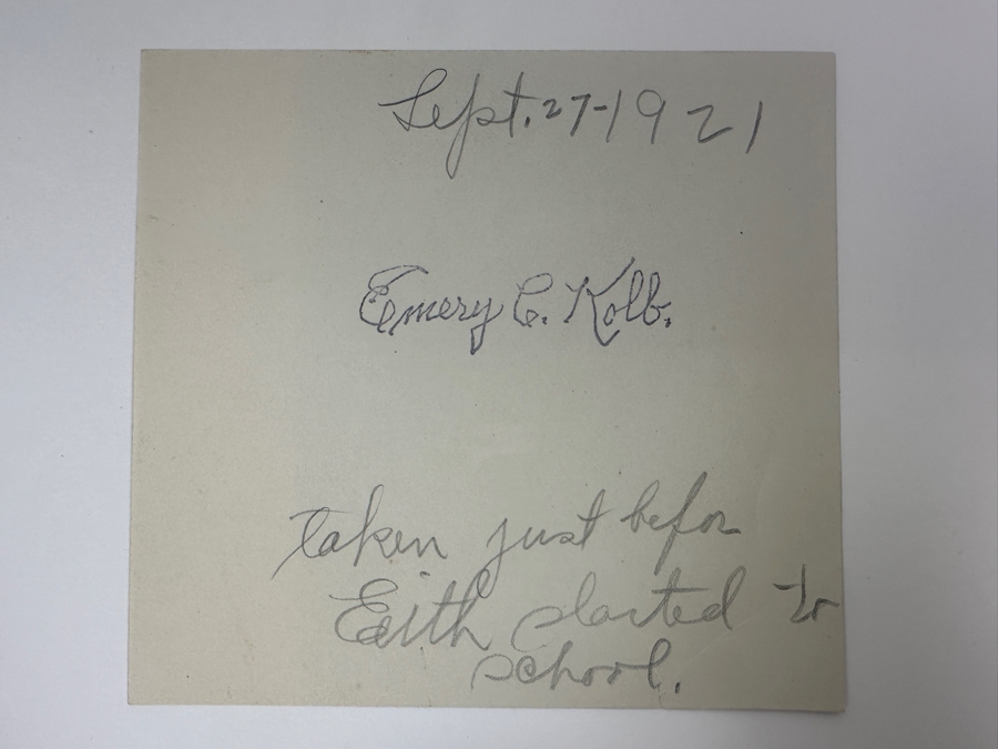 Kolb Brothers' Photography Studio On The South Rim Of The Grand Canyon Photograph Stamped On Verso Emery C. Kolb - Sept. 27, 1921 4.5 X 5 [Photo 7]