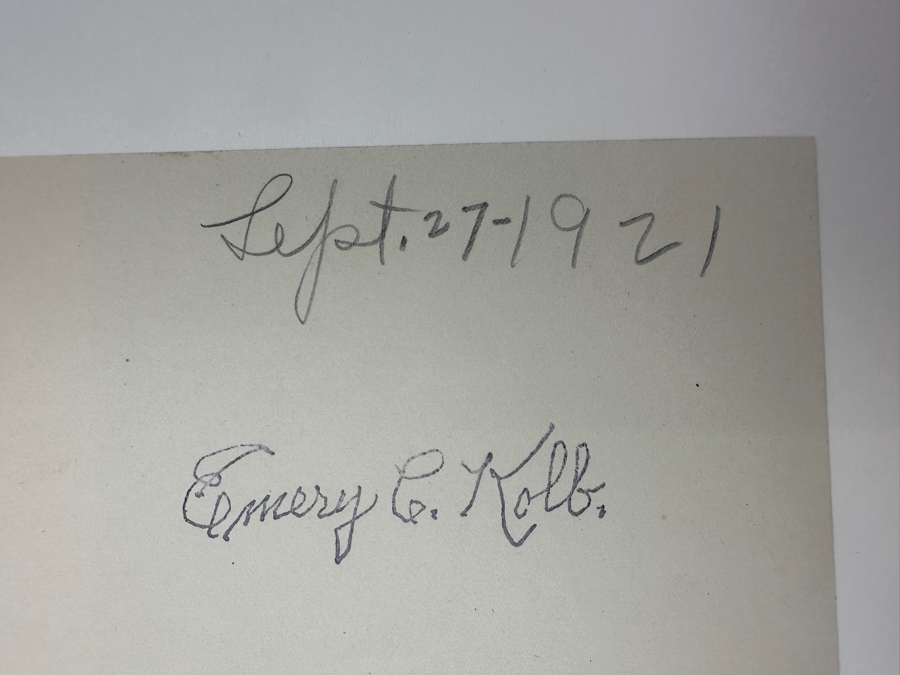 Kolb Brothers' Photography Studio On The South Rim Of The Grand Canyon Photograph Stamped On Verso Emery C. Kolb - Sept. 27, 1921 4.5 X 5 [Photo 8]