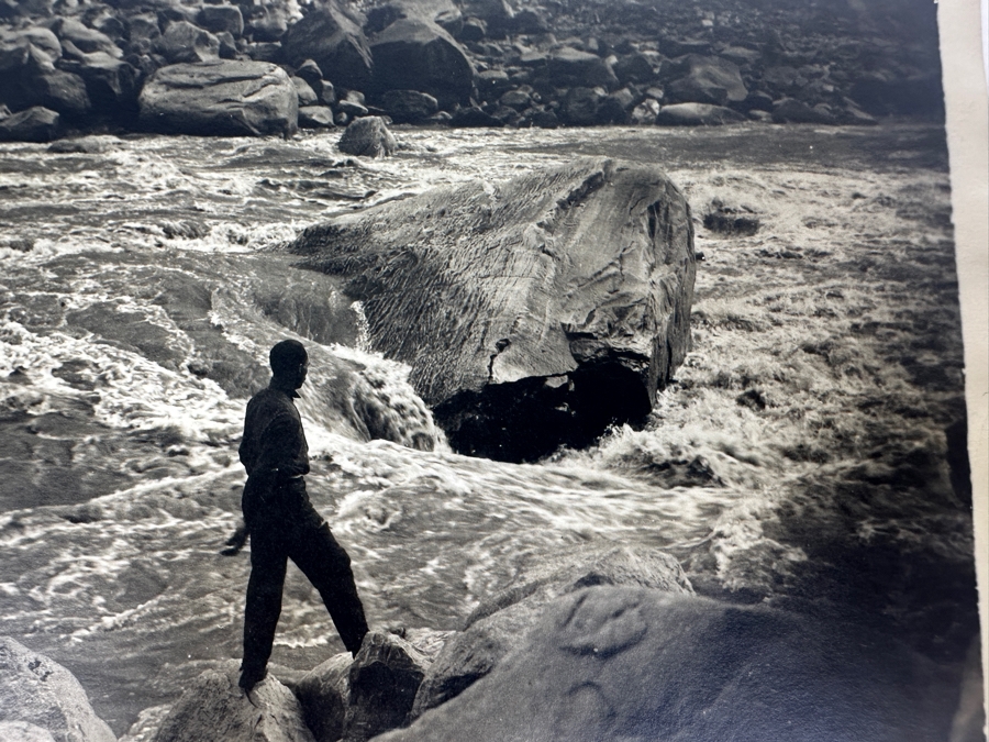 Kolb Brothers' Photography Studio On The South Rim Of The Grand Canyon Photograph Stamped On Verso Emery C. Kolb - Cataract Canyon Rapid No. 22 Of Colorado River From Side 7 X 5 [Photo 3]