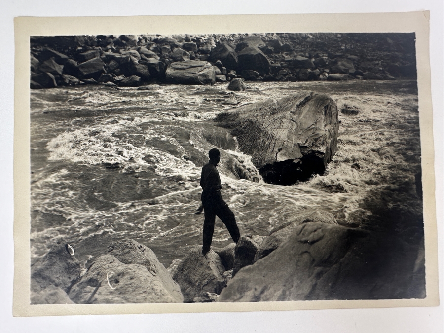 Kolb Brothers' Photography Studio On The South Rim Of The Grand Canyon Photograph Stamped On Verso Emery C. Kolb - Cataract Canyon Rapid No. 22 Of Colorado River From Side 7 X 5 [Photo 1]
