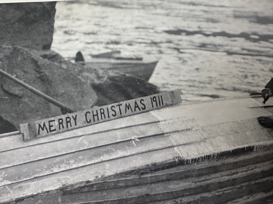 Kolb Brothers' Photography Studio On The South Rim Of The Grand Canyon Photograph Repairing The Edith Boat 1911 Christmas Day 7 X 5 [Photo 5]