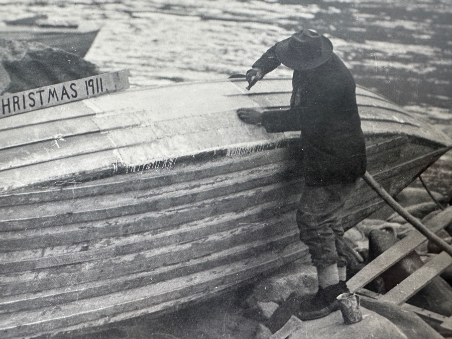Kolb Brothers' Photography Studio On The South Rim Of The Grand Canyon Photograph Repairing The Edith Boat 1911 Christmas Day 7 X 5 [Photo 3]