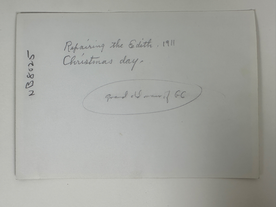 Kolb Brothers' Photography Studio On The South Rim Of The Grand Canyon Photograph Repairing The Edith Boat 1911 Christmas Day 7 X 5 [Photo 6]