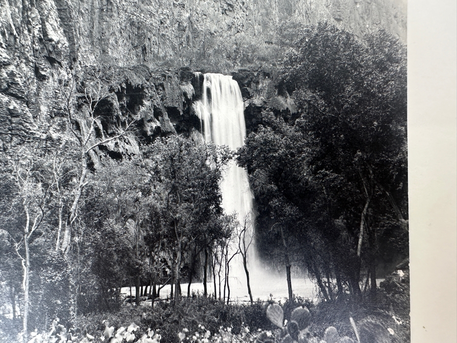 Kolb Brothers' Photography Studio On The South Rim Of The Grand Canyon Photograph Stamped On Verso Emery C. Kolb - Mooney Falls 4.5 X 6.5 [Photo 3]